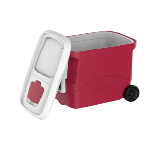 CAIXA TERMICA TROPICAL PLUS C/RODAS 50L VERMELHA