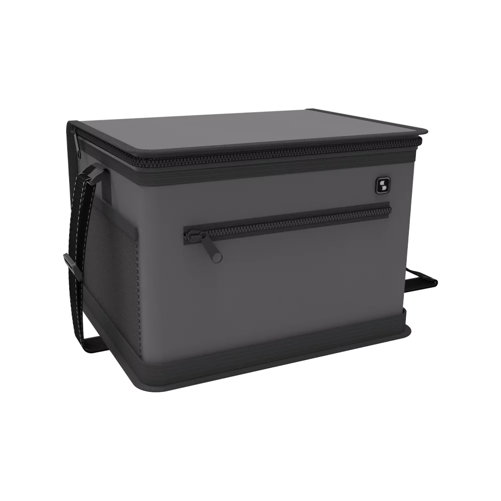 BOLSA TERMICA TROPICAL 12L PRETA/CINZA