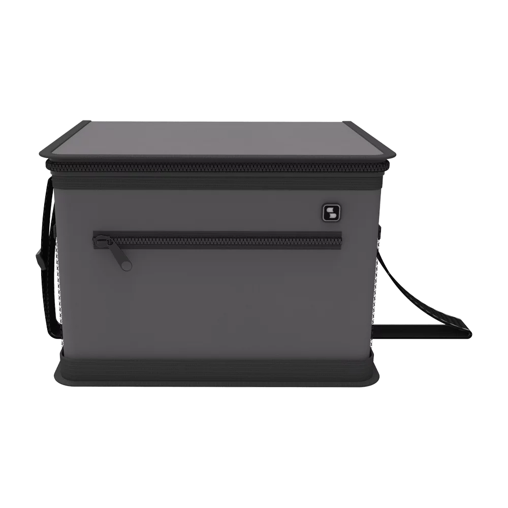 BOLSA TERMICA TROPICAL 12L PRETA/CINZA - Imagem 2